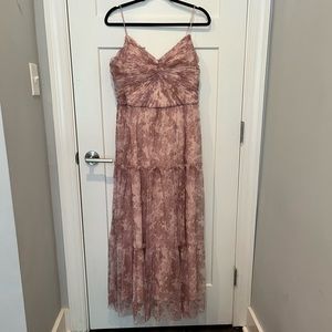 Adrianna Papell Pink Floral Maxi Dress